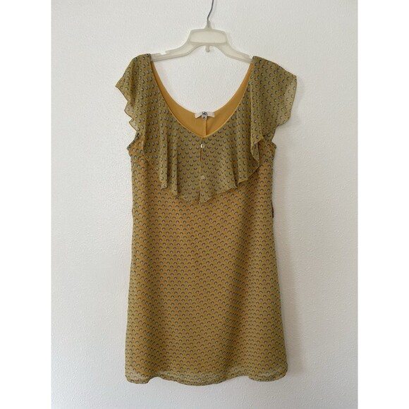 Ya Los Angeles Womens M Yellow Sleeveless Mini Dress - Picture 1 of 6